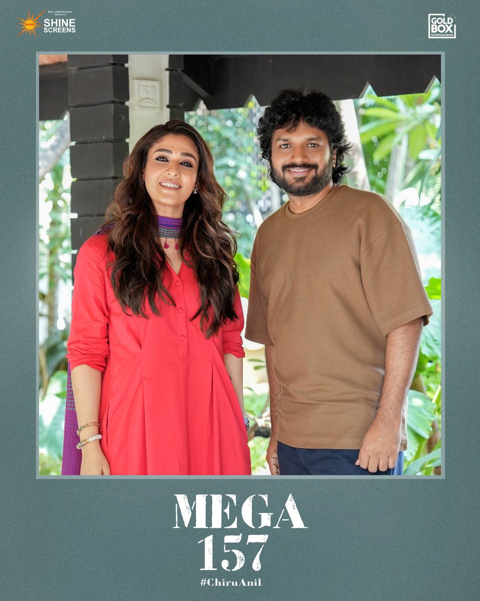 Shine Screens (@shine_screens) on Twitter photo She’s fierce,
She’s fabulous and
She's everyone's favourite ❤️🔥
Welcoming on board #Nayanthara to light up the screens once again with Megastar <a href="/KChiruTweets/">Chiranjeevi Konidela</a> 💥
— youtu.be/d250BZKhBVA
Get ready for another BLOCKBUSTER ENTERTAINER from Hit Machine <a href="/AnilRavipudi/">Anil Ravipudi</a> 😍
#ChiruAnil She’s fierce,
She’s fabulous and
She's everyone's favourite ❤️🔥
Welcoming on board #Nayanthara to light up the screens once again with Megastar <a href="/KChiruTweets/">Chiranjeevi Konidela</a> 💥
— youtu.be/d250BZKhBVA
Get ready for another BLOCKBUSTER ENTERTAINER from Hit Machine <a href="/AnilRavipudi/">Anil Ravipudi</a> 😍
#ChiruAnil
