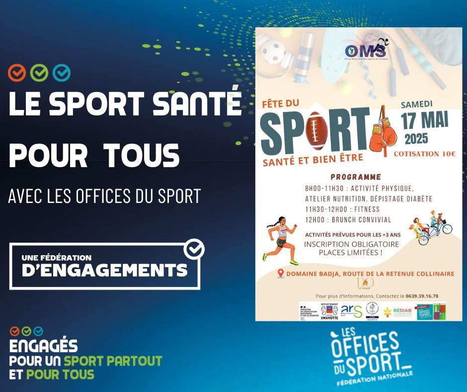 Un peu de santé un peu de sports
Mais du bénéfice bien être pour toutes et tous avec les offices du sport <a href="/fnoms/">FNOMS</a>