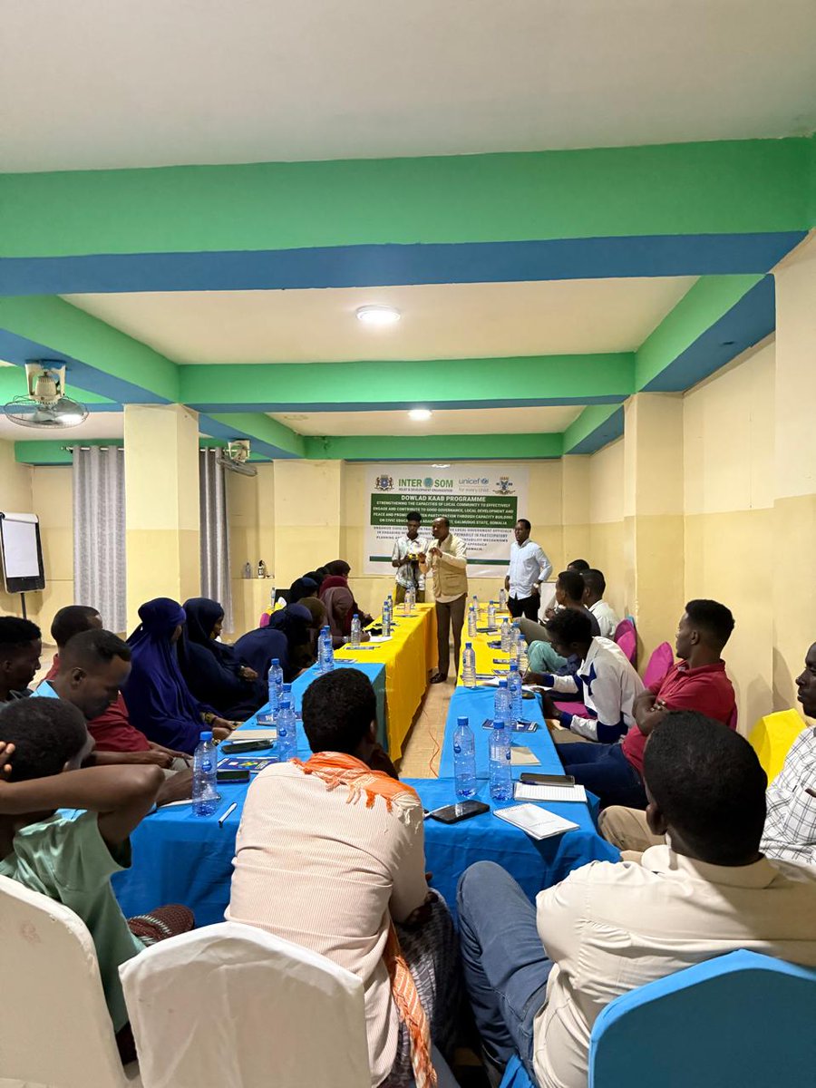 intersom_relief's tweet photo. On May 15, 2025, Adado: To strengthen the roles and responsibilities of the local government structures, district planning and budgeting, social accountability, and economic mechanisms, Intersom trained 30 local authority officials from Adado District, in Mansoor Hotel. https://t.co/ePRviGpVYg