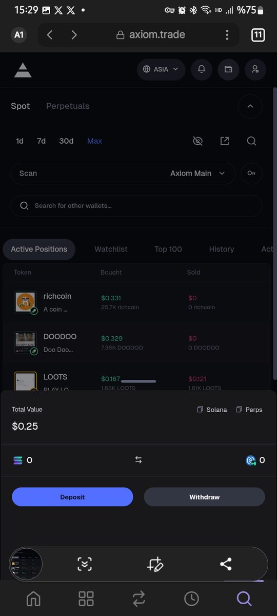 richman_u's tweet image. I lost 15 bucks to meme coins, I guess I&apos;m done with them for now.
What&apos;s with these commission fees? It wasn&apos;t the coins, the fees screwed me over. Back to spot trading we go.
#SolanaMemecoin #memecoin #phantom #Axiompro