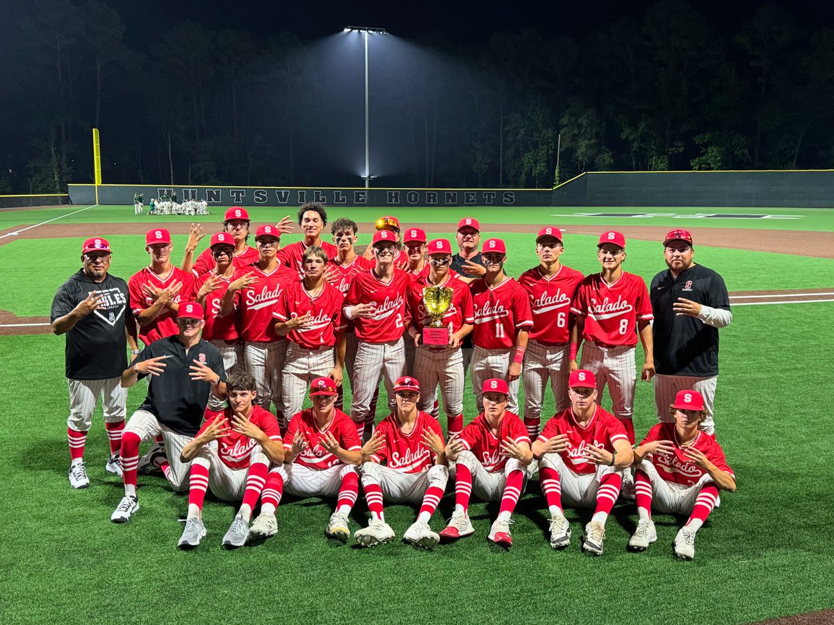 BaseballSalado's tweet photo. On to the Regional Final with a Walkoff in the bottom of the 8th of Game 3 to win the series over Little Cypress-Mauriceville. https://t.co/mG2n59RHRq