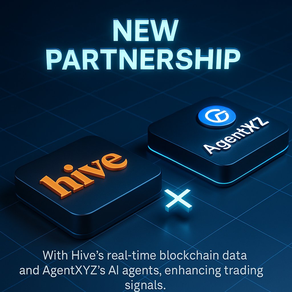 davidRS24731837's tweet photo. New partnership:  $HINT
Hive’s real-time blockchain data now powers AgentXYZ’s AI agents — boosting trading insights with smarter, faster on-chain signals.
#HiveIntelligence #AgentXYZ #AI #Blockchain #CryptoTrading #LLM #OnChainData #Partnership #DeFi #Web3 https://t.co/XqbzoQmKz0
