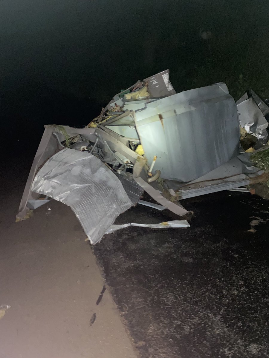 More damage photos in Ferguson, KY #kywx it’s eerily quiet here, I believe most have been evacuated. Retaining walls damaged. Roofs missing. Concrete posts removed from the earth.
