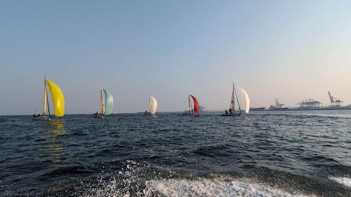 IndiaCoastGuard's tweet photo. @IndiaCoastGuard Sailing Regatta teams made their mark in the UNIFI National Capital Offshore Regatta (J80 Class), held in Chennai from 09–16 May. Team #ICG clinched  01 Silver & 02 Bronze medals in the event organized by #RMYC; showcasing professionalism, resilience & team spirit. 
#FitICG
#SailingRegatta
#Championship