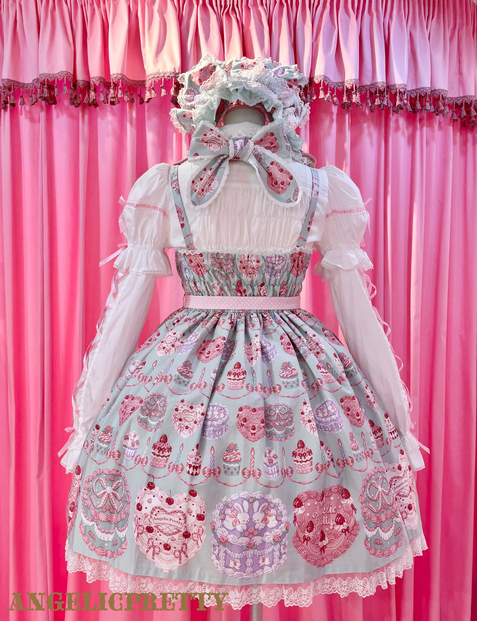 Angelic Pretty Happy Cakesハーフボンネットピンク