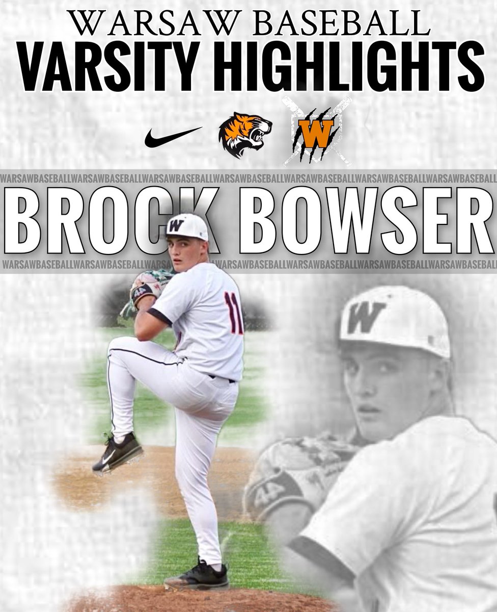 VARSITY GAME HIGHLIGHTS: WARSAW vs. Northridge
Senior BROCK BOWSER started on the mound for Warsaw, pitching 3.2 Innings, with a total of 6 Strikeouts and 1 Earned Run, while leaving 6 opponents stranded on the base path. #Warsaw #Baseball #WarsawTigers