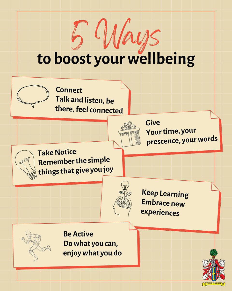 🧠💚 It’s Mental Health Awareness Week! 💚🧠
In Thursday’s whole school assembly, Mr Eperon shared 5 research-backed ways to boost your wellbeing — simple, powerful habits we can all try.