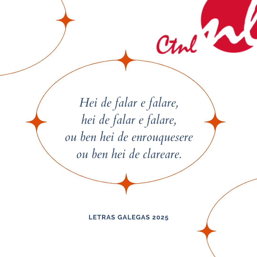 Feliz #DíadasLetrasGalegas teñamos!!

Día a día na CTNL continuaremos #traballandoenlingua!

#LetrasGalegas 
#LetrasGalegas2025