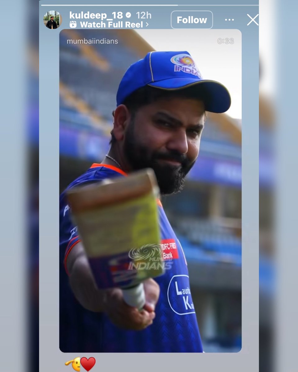 rohann__45's tweet photo. Kuldeep Yadav’s Insta story for Rohit Sharma ❤️ https://t.co/jFWu6znZkQ