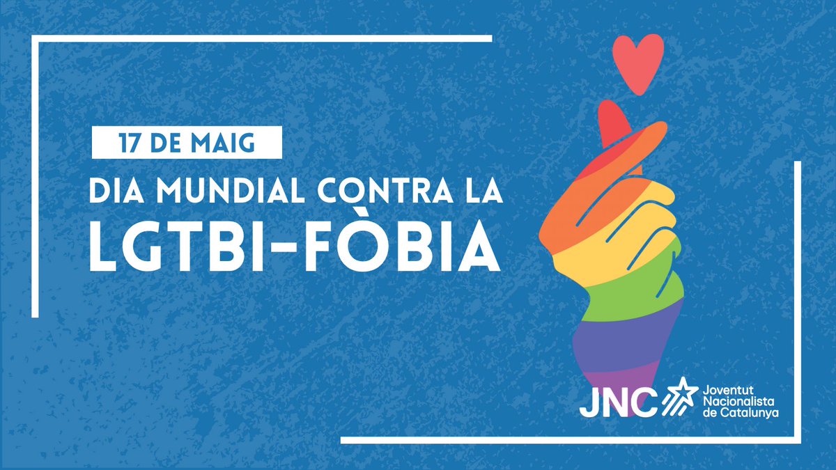 🏳️‍🌈🏳️‍⚧️ Avui, 17 de maig, ens sumem a la commemoració del Dia Internacional contra l’LGTBI-fòbia.

Defensem una societat lliure d'LGTBIfòbia i treballem per construir un futur on l’amor i la identitat de cada persona siguin respectats en plena llibertat i igualtat.