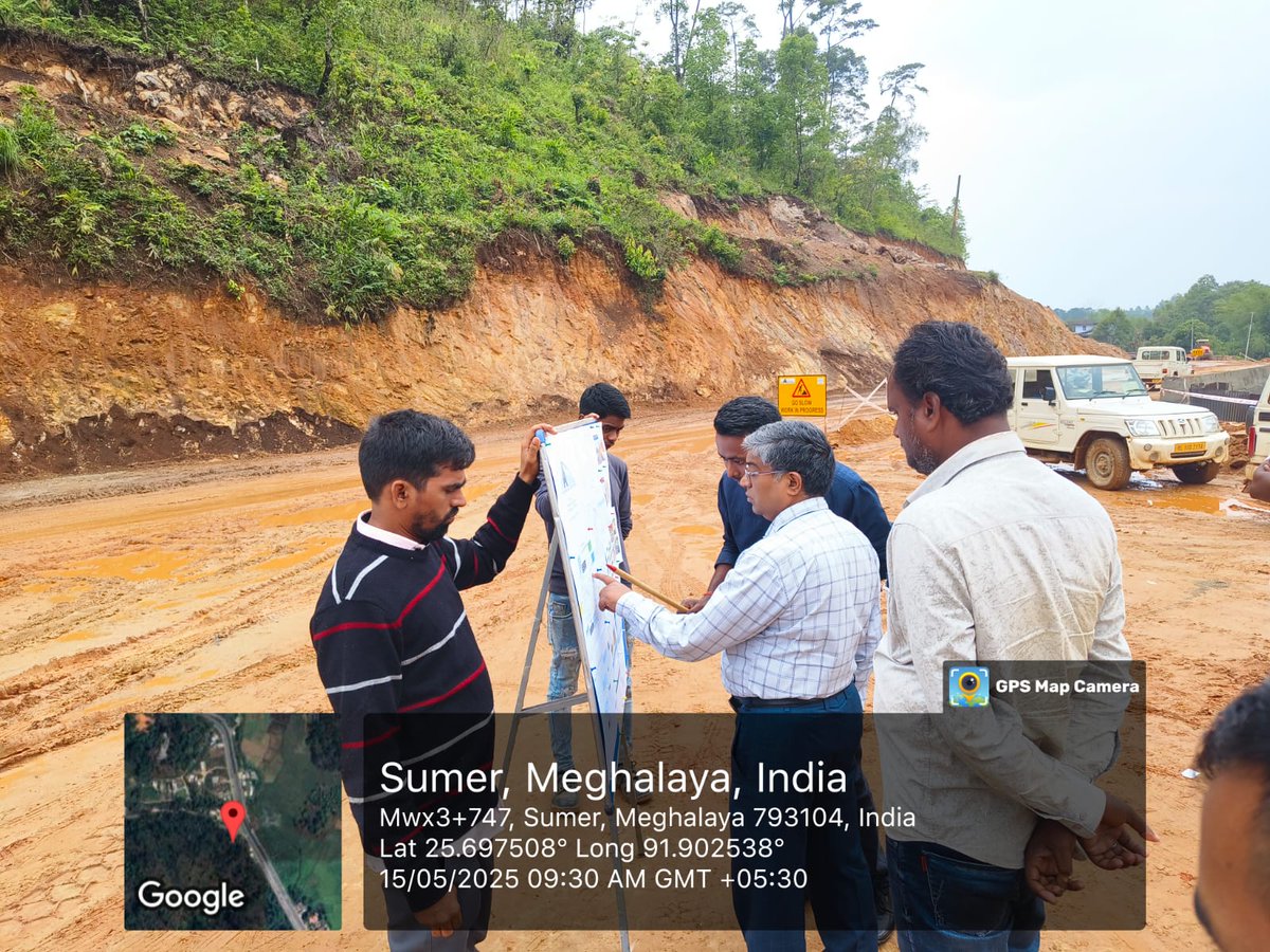 NhidclRo's tweet photo. Site Visit of ED(T) along the Shillong Western Bypass Pkg-1 (Greenfield Alignment) #NHIDCL #meghalaya #BuildingInfrastructure #BuildingTheNation https://t.co/BIY0JIoDPE
