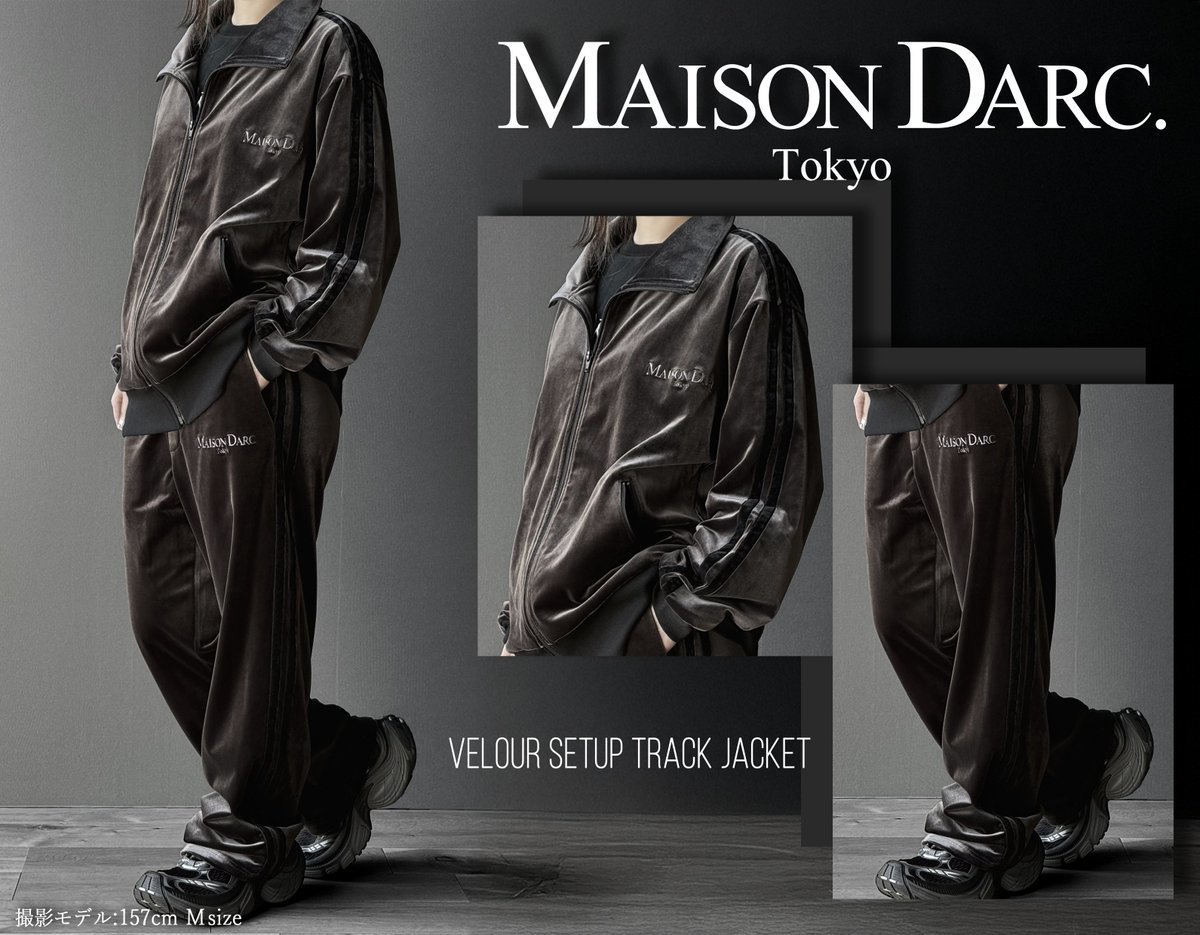 MaisonDarc's tweet image. 🚀MAISONDARCよりお知らせ🚀
2025日5月10日超メタフェスにて販売されたベロアセットアップジャケットの在庫保管分がBOOTHにて販売開始!!
当日搬入できなかった在庫で、Mサイズのみ少量の在庫がありましたのでBOOTHにてオンライン販売を開始いたしました。…