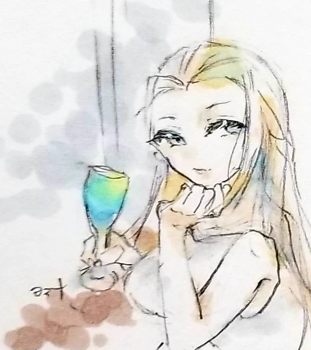 過去絵ですが、おめでとう!!!新規も描けたら描くぞ#クラーラ生誕祭2025#クラーラ生誕祭 