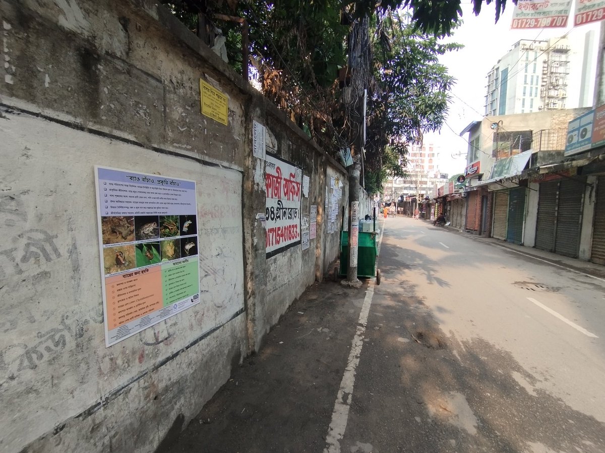 Sajib Biswas (@sajibherptiles) on Twitter photo Installed an #Amphibian Awareness Board on a local roadside wall to engage pedestrians in amphibian conservation. Small steps like this can spark big changes for our silent environmental heroes! <a href="/AhammedSabbirMd/">Md. Sabbir Ahammed</a> <a href="/IUCN_ASG/">IUCN SSC Amphibian Specialist Group</a> <a href="/savethefrogs/">SAVE THE FROGS!</a> Installed an #Amphibian Awareness Board on a local roadside wall to engage pedestrians in amphibian conservation. Small steps like this can spark big changes for our silent environmental heroes! <a href="/AhammedSabbirMd/">Md. Sabbir Ahammed</a> <a href="/IUCN_ASG/">IUCN SSC Amphibian Specialist Group</a> <a href="/savethefrogs/">SAVE THE FROGS!</a>