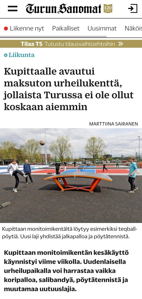Juha Lehtonen (@_leha79_) on Twitter photo Hienoa Turku! Ja hienosti uutisoitu <a href="/turunsanomat/">Turun Sanomat</a> maksumuurin takaa luonnollisesti.. 🤷♂️
#maksuton Hienoa Turku! Ja hienosti uutisoitu <a href="/turunsanomat/">Turun Sanomat</a> maksumuurin takaa luonnollisesti.. 🤷♂️
#maksuton