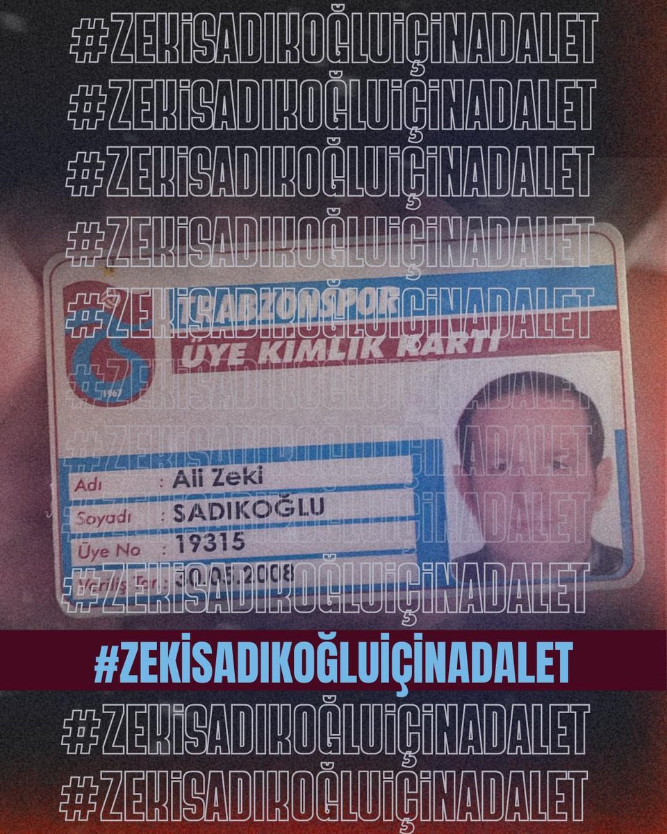 12 Mart günü Maltepe’de taksicilik yaparken bir doktor tarafından katledilen Trabzonspor Kongre Üyesi 54 yaşındaki Ali Zeki Sadıkoğlu ağabeyimiz için adalet istiyoruz.

Failinin en ağır cezayı almasını istiyoruz!

#ZekiSadıkoğluİçinAdalet