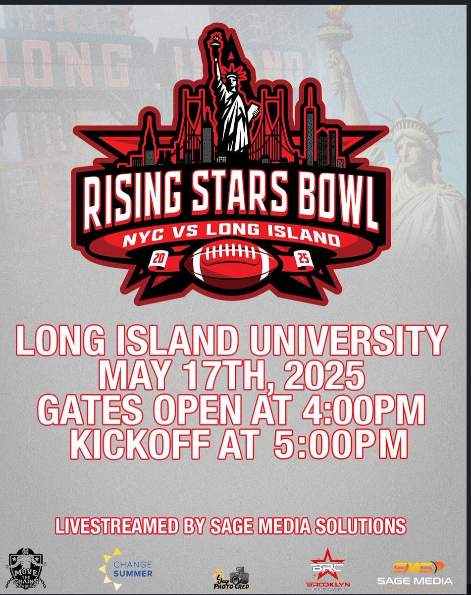 Jack McCarthy (@jackmccarthy_74) on Twitter photo I will be competing in the 2025 Long Island Vs New York City Rising stars bowl today <a href="/5pm/">5pm.co.uk</a>! Can’t wait to compete! <a href="/Coach_TWalsh/">Thomas Walsh</a> <a href="/Coach_Potter/">Steve Potter</a> <a href="/CoachRickVenuto/">Rick Venuto</a> <a href="/stephenson_mcc/">McCormick Stephenson</a> <a href="/CoachBarr74/">PJ Barr</a> <a href="/CoachElmore70/">Tyler Elmore</a> <a href="/CoachSqualli/">Mehdi Squalli</a> <a href="/LoganNewman01/">Logan Newman</a> <a href="/LIBasketball23/">LI Sports Fanatic 🏈🏀⚾️</a> <a href="/Dalersfootball/">Farmingdale_football</a> I will be competing in the 2025 Long Island Vs New York City Rising stars bowl today <a href="/5pm/">5pm.co.uk</a>! Can’t wait to compete! <a href="/Coach_TWalsh/">Thomas Walsh</a> <a href="/Coach_Potter/">Steve Potter</a> <a href="/CoachRickVenuto/">Rick Venuto</a> <a href="/stephenson_mcc/">McCormick Stephenson</a> <a href="/CoachBarr74/">PJ Barr</a> <a href="/CoachElmore70/">Tyler Elmore</a> <a href="/CoachSqualli/">Mehdi Squalli</a> <a href="/LoganNewman01/">Logan Newman</a> <a href="/LIBasketball23/">LI Sports Fanatic 🏈🏀⚾️</a> <a href="/Dalersfootball/">Farmingdale_football</a>