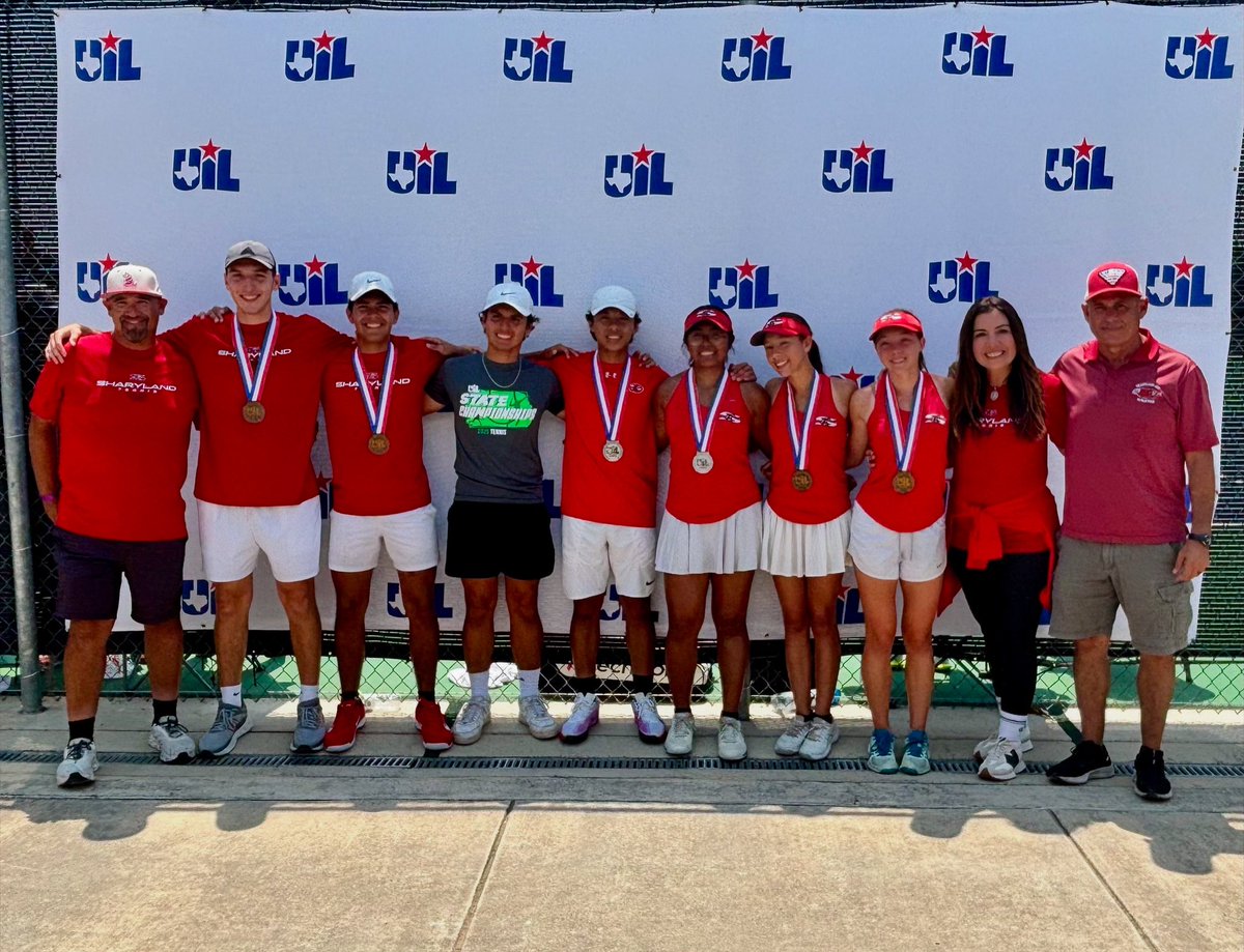 🎾 UIL 5A STATE TOURNAMENT RECAP 🏆
HISTORY MADE FOR SHS TENNIS!
This year’s UIL 5A State Tournament was one for the record books! SHS made history with four teams qualifying—and we’re coming home with TWO Bronze Finishes (GD &amp; BD) and ONE State Runners Up (MXD)!!! 💪🏻🎾