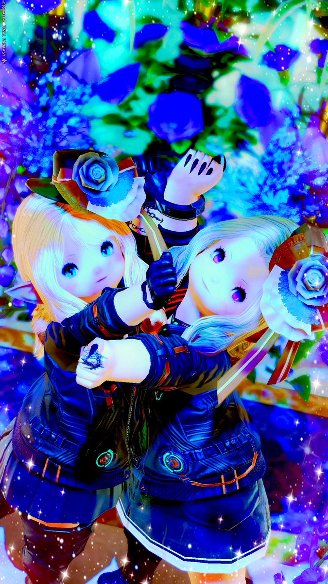 お友達とお揃いコーデです！🥳
素敵なスタジオさんでした✨️
お邪魔しました🤗
 #FF14 #ララフェル #Lapistudio