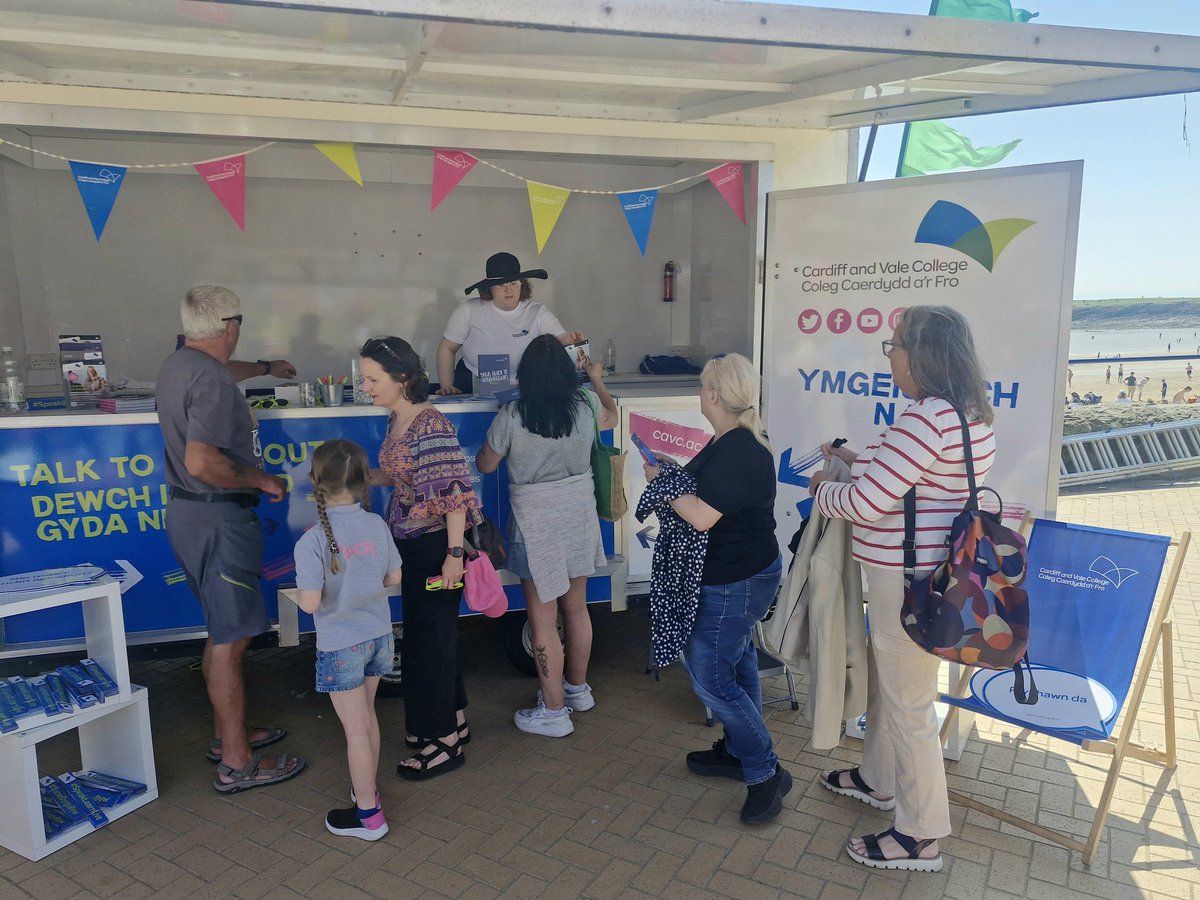 Cardiff and Vale College | Coleg Caerdydd a’r Fro (@cavc) on Twitter photo ‘Hyfryd’ (wonderful) to have so many people visit our stand at Gŵyl Fach y Fro <a href="/MIBroMorgannwg/">Menter Bro Morgannwg</a>.
<a href="/CAVC/">Cardiff and Vale College | Coleg Caerdydd a’r Fro</a> is a proudly bilingual college – and it’s great to be here at Barry Island celebrating Welsh language and culture.
#SiaradDysguByw #SpeakLearnLive
Swing by to say ‘shwmae’! ‘Hyfryd’ (wonderful) to have so many people visit our stand at Gŵyl Fach y Fro <a href="/MIBroMorgannwg/">Menter Bro Morgannwg</a>.
<a href="/CAVC/">Cardiff and Vale College | Coleg Caerdydd a’r Fro</a> is a proudly bilingual college – and it’s great to be here at Barry Island celebrating Welsh language and culture.
#SiaradDysguByw #SpeakLearnLive
Swing by to say ‘shwmae’!