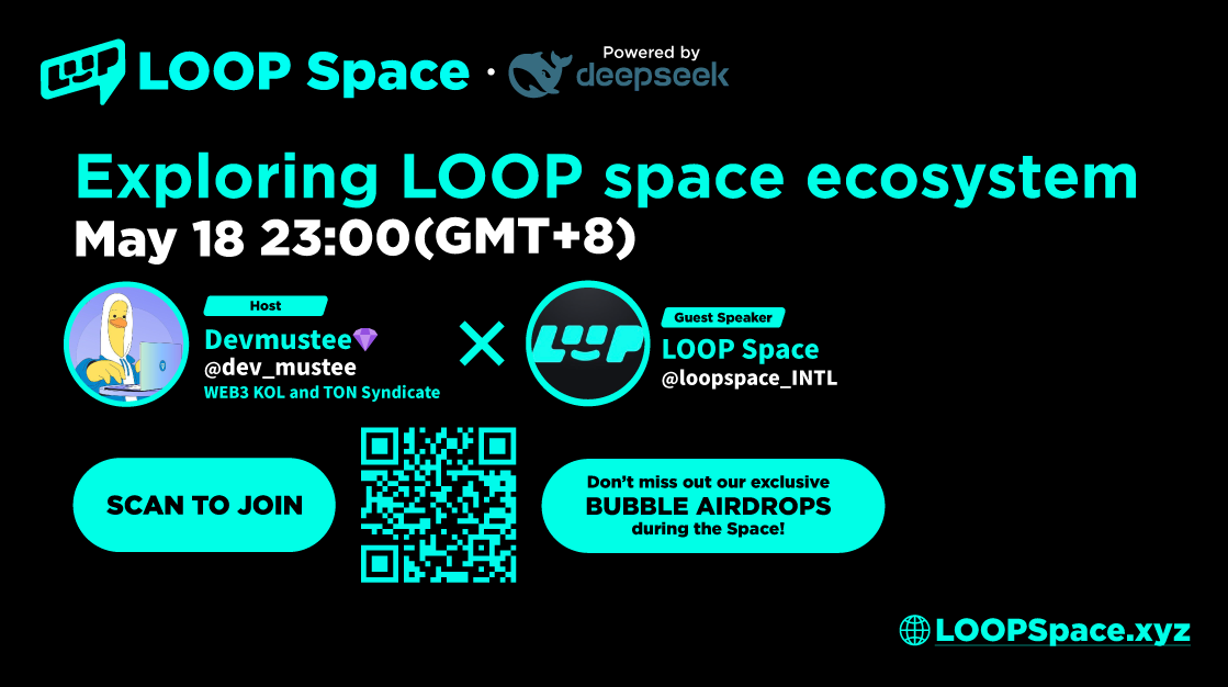 Devmustee💎🦅 (@dev_mustee) on Twitter photo Twitter Space Alert!
Join us tomorrow at 4:00 PM WAT for a deep dive into the future of AI-powered Web3 social!
TITLE: Exploring Loop Space Ecosystem
HOSTED BY: <a href="/LOOPSPACE_INTL/">LOOP SPACE</a>
What to expect:
Behind-the-scenes of Loop Space
How AI is revolutionizing Web3 community engagement Twitter Space Alert!
Join us tomorrow at 4:00 PM WAT for a deep dive into the future of AI-powered Web3 social!
TITLE: Exploring Loop Space Ecosystem
HOSTED BY: <a href="/LOOPSPACE_INTL/">LOOP SPACE</a>
What to expect:
Behind-the-scenes of Loop Space
How AI is revolutionizing Web3 community engagement