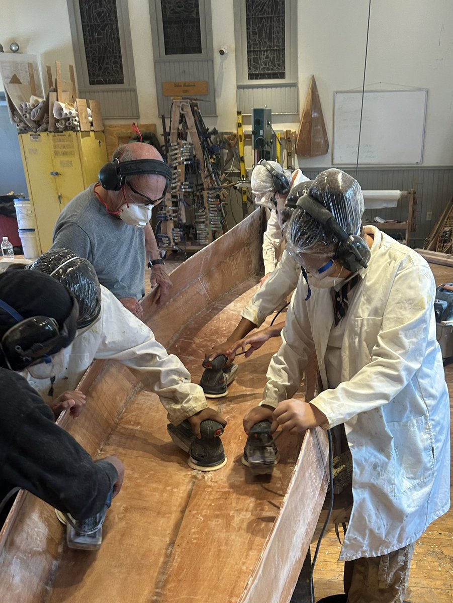 IntotheOUTsides's tweet photo. Ahoy - one month from today is the boat launch ! Please join Urban BoatWorks at 9 AM on Saturday, June 14 at the Cooper River yacht club as our student built 16 foot Merrimac and 16 foot cedar strip canoe will be  blessed and paddled for the first time ! Bon Voyage ! https://t.co/4zLZuLrhWJ