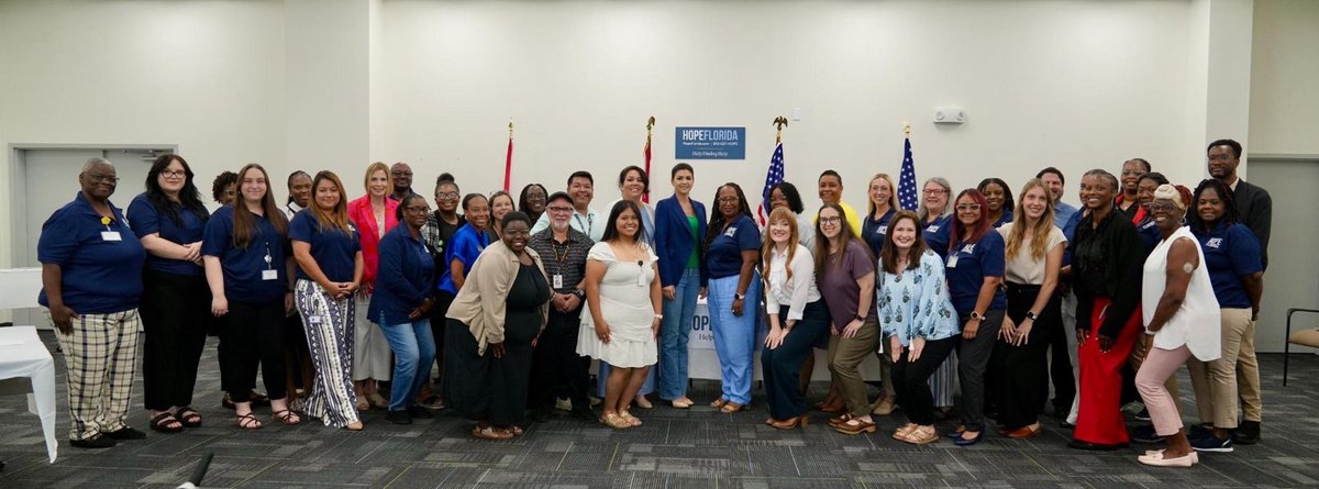 Casey DeSantis (@caseydesantis) on Twitter photo Thank you <a href="/HopeFlorida/">Hope Florida</a> Navigators for your tireless hard work helping vulnerable Floridians across our state.
Every day, these Navigators approach their mission with empathy and passion—helping to guide individuals in need along their unique paths to prosperity
We appreciate Thank you <a href="/HopeFlorida/">Hope Florida</a> Navigators for your tireless hard work helping vulnerable Floridians across our state.
Every day, these Navigators approach their mission with empathy and passion—helping to guide individuals in need along their unique paths to prosperity
We appreciate