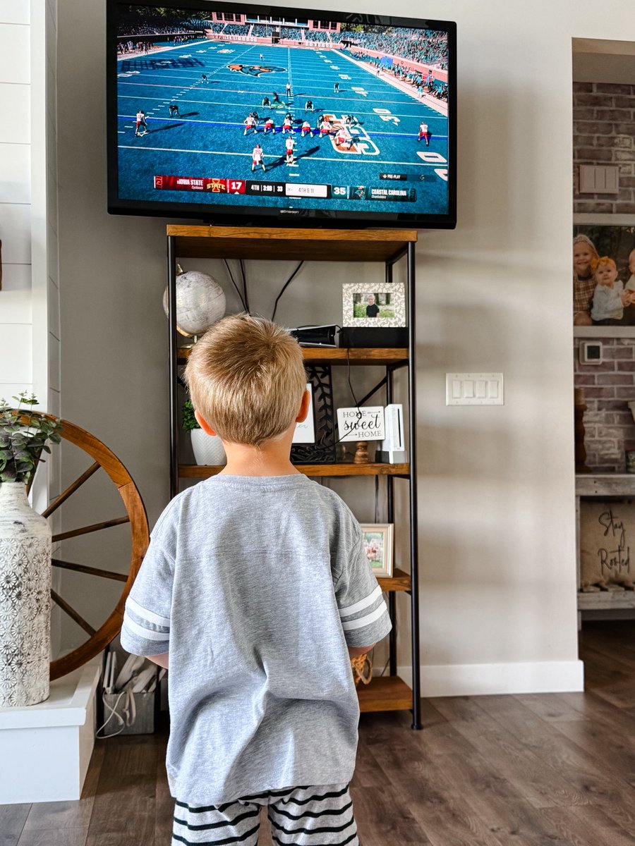 taymwest's tweet photo. Somehow, my Ohio born and raised 5 year old is obsessed with @CoastalFootball. We’ve tried telling him were OSU fans in this house but he insists he’s going to play football there one day 🥲😅🌊🏈 #bigdreams https://t.co/zpfS66rnGA