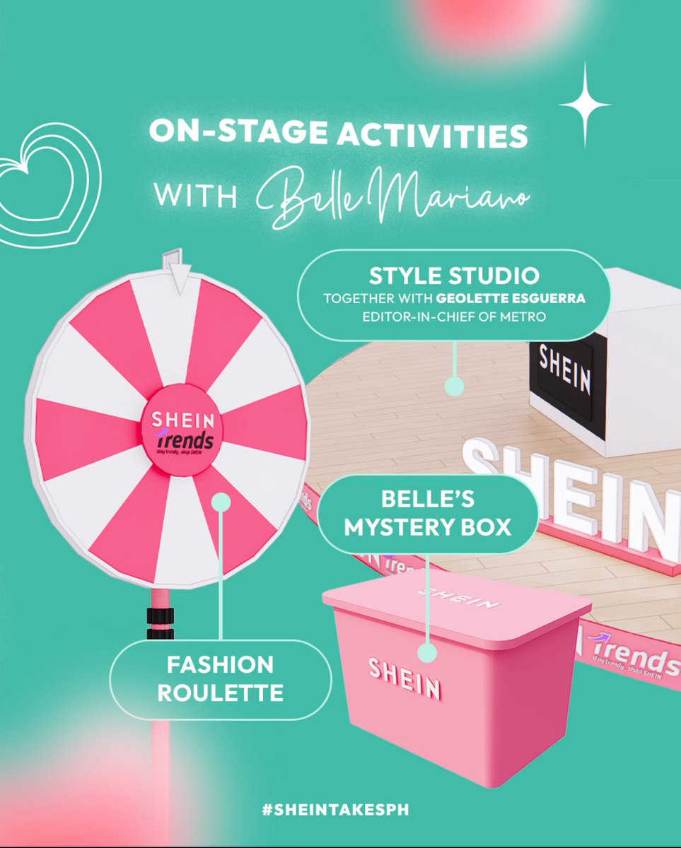 DonBelleOFC's tweet photo. SHEIN x Belle Mariano collection ✨️

Meet @bellemariano02 and see the launch of the collection in person! 😍

RSVP now for a free gift and a chance to win shopping credits: https://t.co/ypn2ybAq5o…

#BelleMariano #BelleforSHEIN
#SHEINxBelleMariano #SHEINtakesPH
#DonBelle https://t.co/dyZunWr2Q9