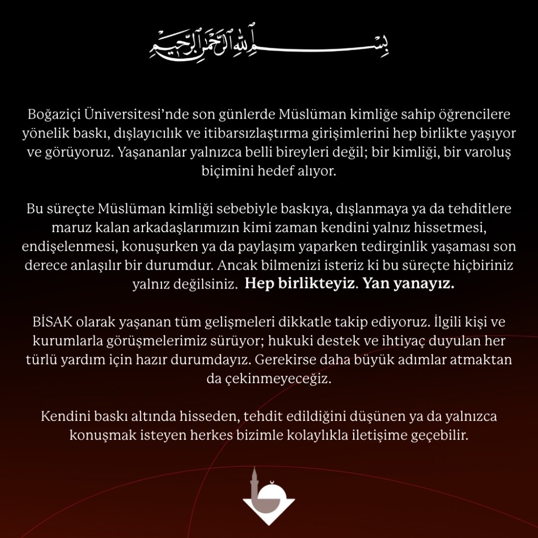 BİSAK olarak yaşanan tüm gelişmeleri dikkatle takip ediyoruz.
