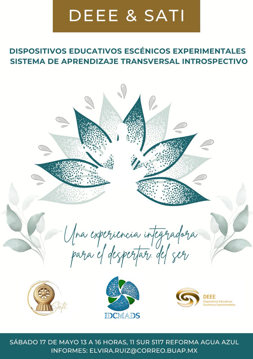ElviraRuizVvnco's tweet photo. #DEEE &amp; #SATI
Dispositivos Educativos Escénicos Experimentales
Sistema de Aprendizaje Transversal Introspectivo #ElviraRuiz https://t.co/MuL290Oq7a