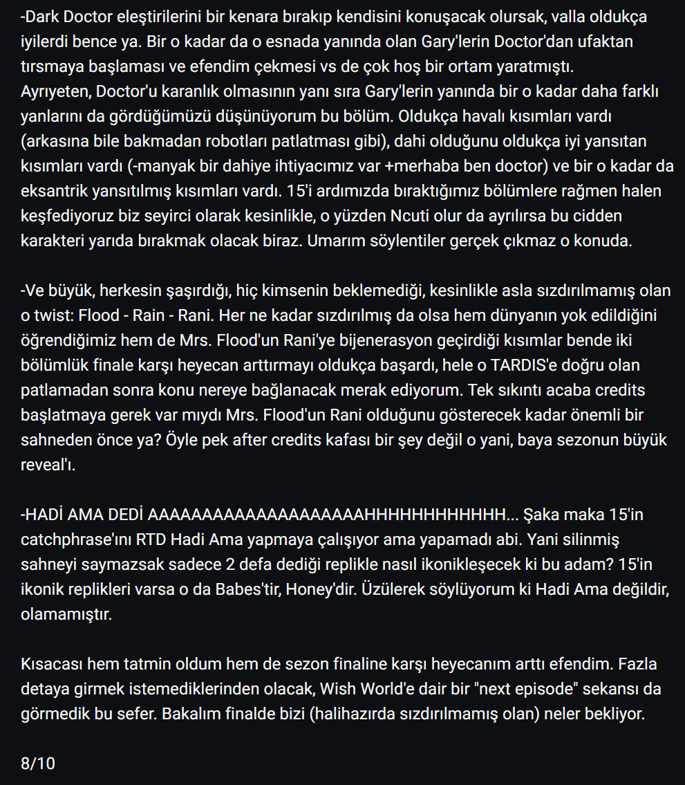 Doctor Who - Interstellar Song Contest incelemem: