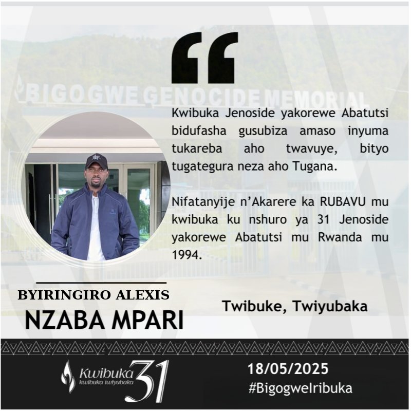 YesAlexisRwanda's tweet photo. #UruhareRwabacu ni urufatiro rw’amateka yacu, ni bo batumye #Turiho, kandi tuzakomeza kubaho.
#Twakomotse ku giti cyiza, #Amashami yarashibutse, n’ubu aracyera imbuto,
#Itoto ryayo ni ishusho y’ubudasa, icyizere, n’ubuzima buhoraho.
#BigogweIribuka
https://t.co/bqUcTWevuo https://t.co/DCpVBnnLhY