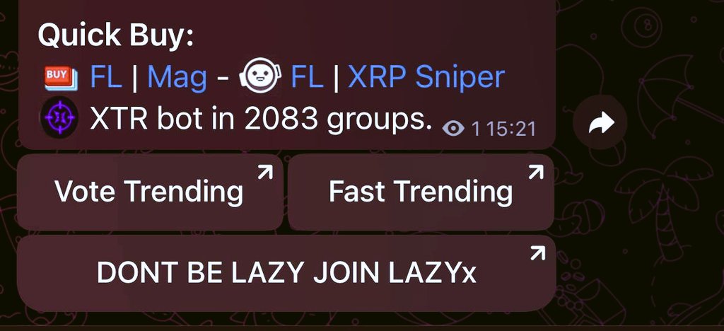 Congratulations! 
Your buybot ad has been processed.

Summary:
Text: DONT BE LAZY JOIN LAZYx
Link: t.me/lazycoinxrp
Start: 2025-05-17 13:10:19 UTC
End: 2025-05-18 13:10:19 UTC

#Lazygoing #XRPLedger #lazybot #XRPCommunity