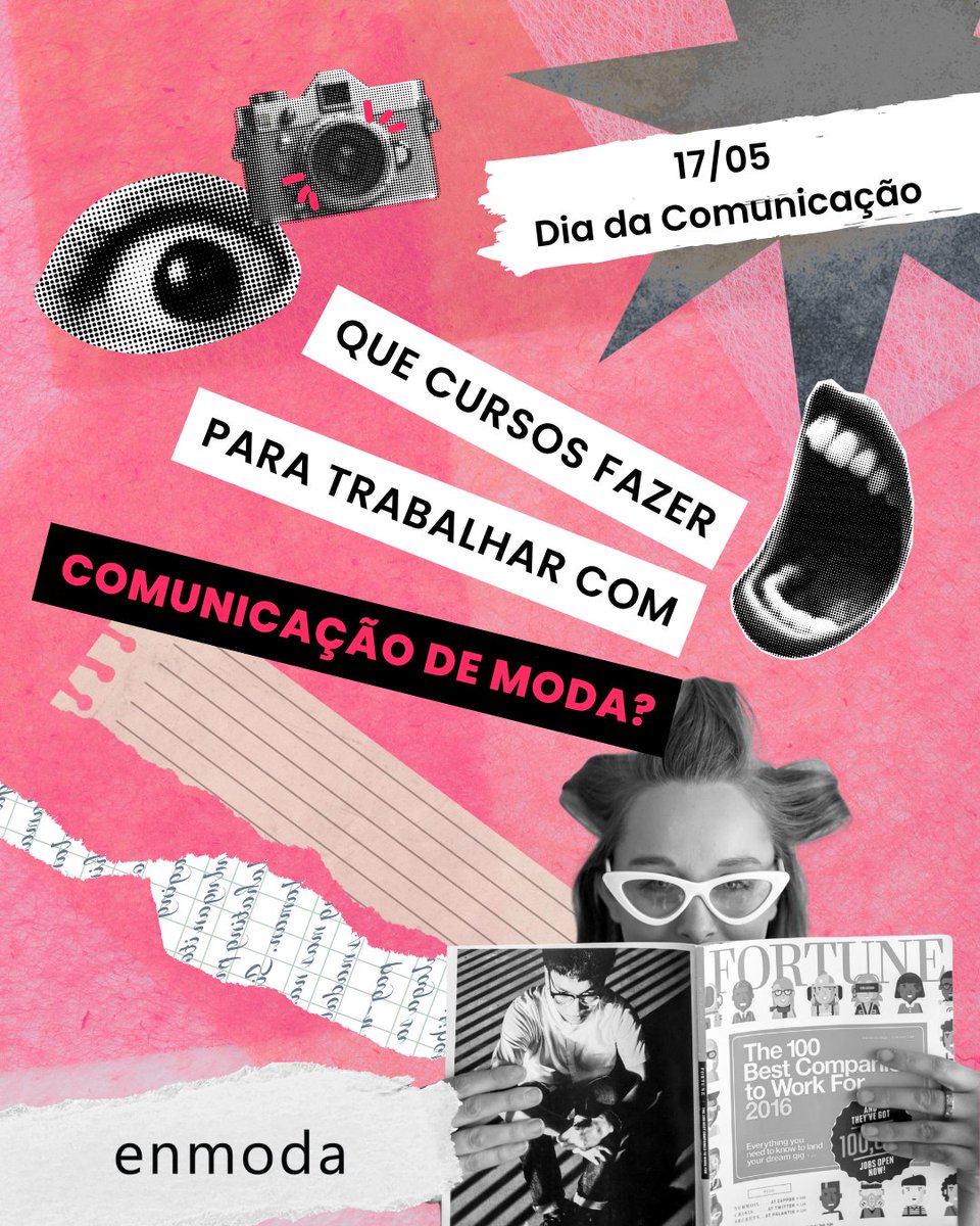 escolademoda's tweet photo. No Dia da Comunicação, trazemos aqui alguns cursos disponíveis para quem quer atuar nessa área:

• Fashion Branding.
• Introdução ao Jornalismo.
• Moda &amp; Comunicação.

Disponíveis para início imediato no site: https://t.co/NR310fHJz2. https://t.co/b6IzbGKoNC