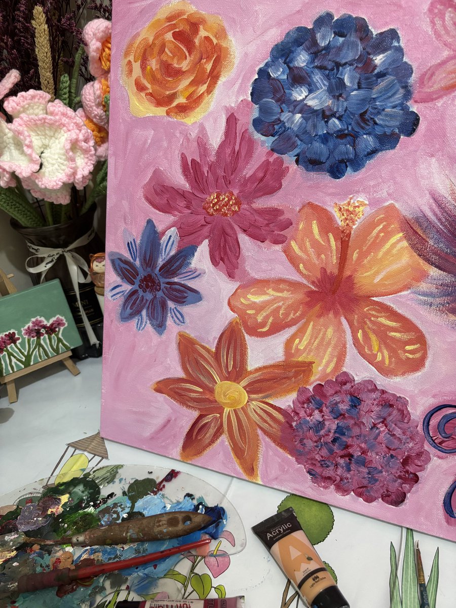 Sukaa bangetttt 💗🌸✨
#art #painting #flower #pink