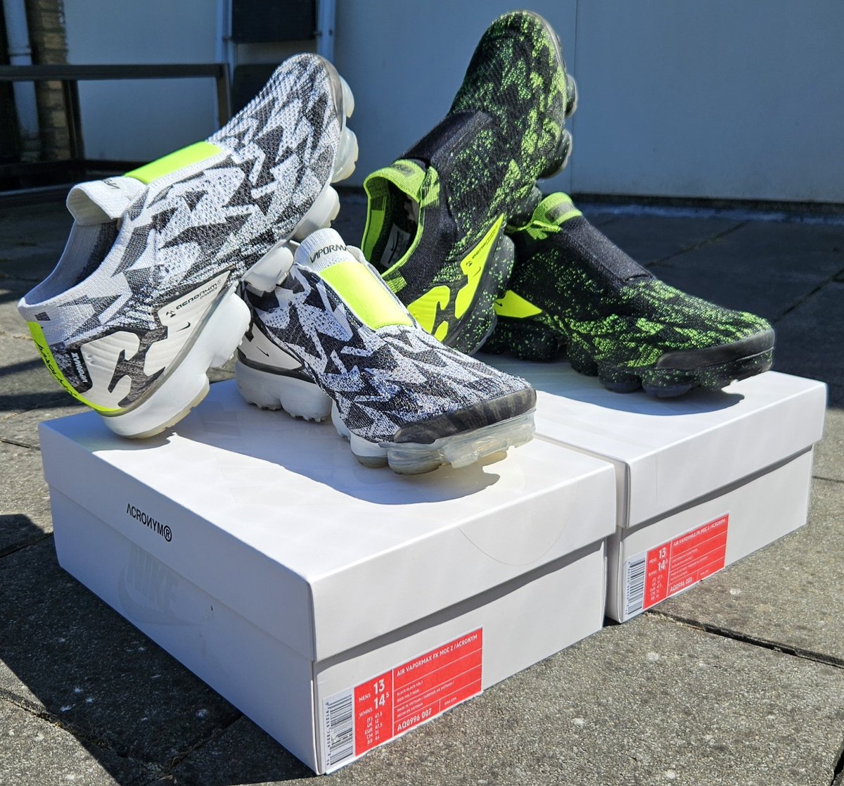 Mijn innerlijke sneaker-freak heeft vandaag een MEESTERLIJKE dag. 2 paar 'holy grails' voor in de collectie! 😍🥳 #Acronym #Vapormax