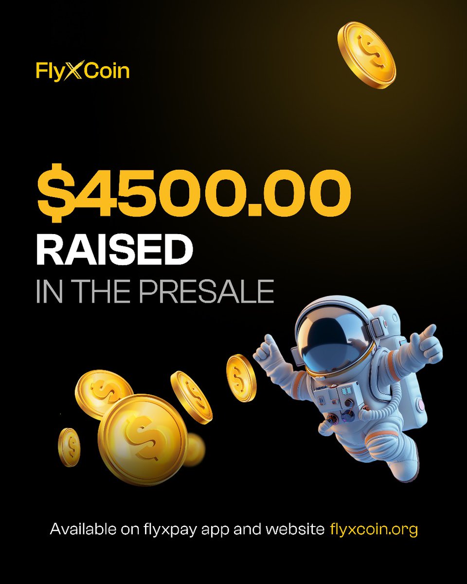 flyxcoin's tweet photo. 🚀 FlyXcoin Presale: First Access is OPEN!
Be among the first to get FlyXcoin at the most advantageous price. Join the presale now!
#cryptocurrency #cryptoart #cryptotrading #cryptonews #crypto #bitcoins #crypto #altcoin_ #btc #bitcoin_ #cryptoinvestment #bestaltcoin #cryptonews #blockchain #Cryptotrading #flyx #flyxcoin #flyxpay #presale #flyxcoinpresale #cryptopresale #grandpresale #hikingpotential
#FlyXCoin #Airdrop #FreeCrypto #CryptoGiveaway