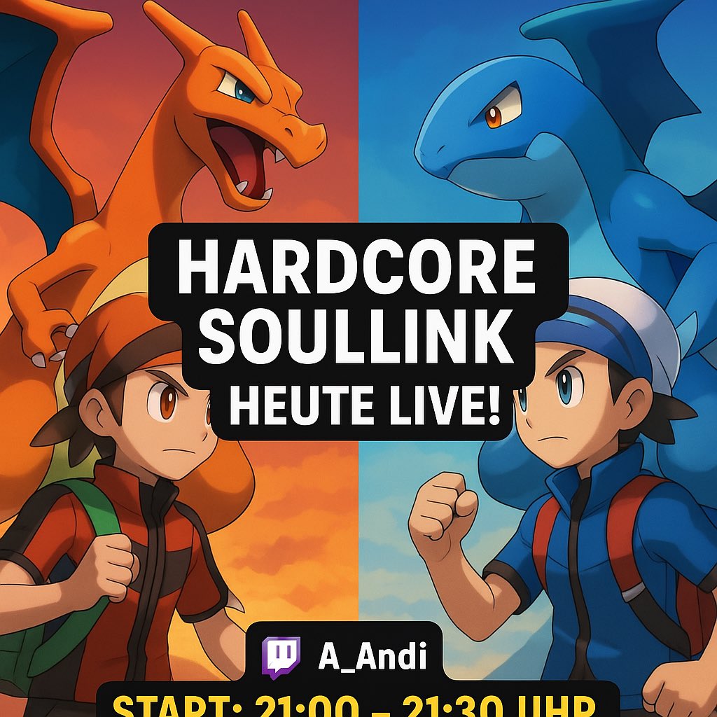 🟥 Hardcore Soullink heute LIVE!
🔥 Pokémon Omega Rubin &amp; Alpha Saphir
👥 Mit Patrick – Live, laut &amp; legendär
🕘 Start: 21:00 – 21:30 Uhr auf Twitch!
🎮 Link in Bio!

#Pokemon #Soullink #Livestream #TwitchDE #HardcoreChallenge #PokemonCommunity #OmegaRubin #AlphaSaphir