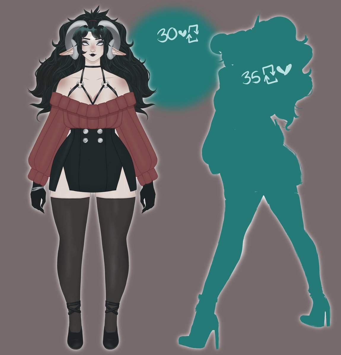 AdhdAriesArt's tweet image. Sometimes you just have a lot of hair and need it out of your face! We’re almost to the alt hair reveal on the original ~!