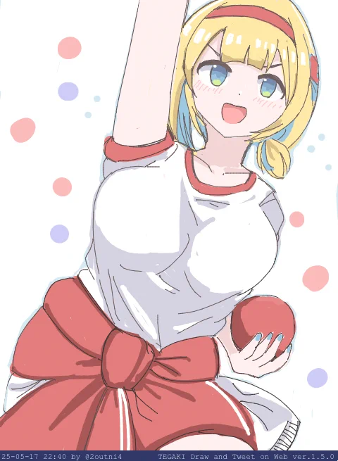 運動会な田原町つばさ #駅メモファンアート #tegaki_dt 