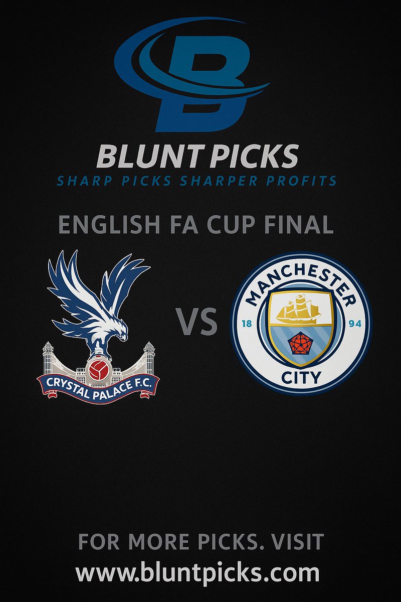 Blunt_Picks's tweet image. FA CUP FINAL ALERT
Crystal Palace vs Man City — 11:30AM EST
High stakes. Major value. This one’s for silverware and sharp profits.
We ran the model. Now it’s your move.
Tap in: bluntpicks.com
#BluntPicks #MachineLearningModels #AdvancedStatisticalTechniques #FACupFinal