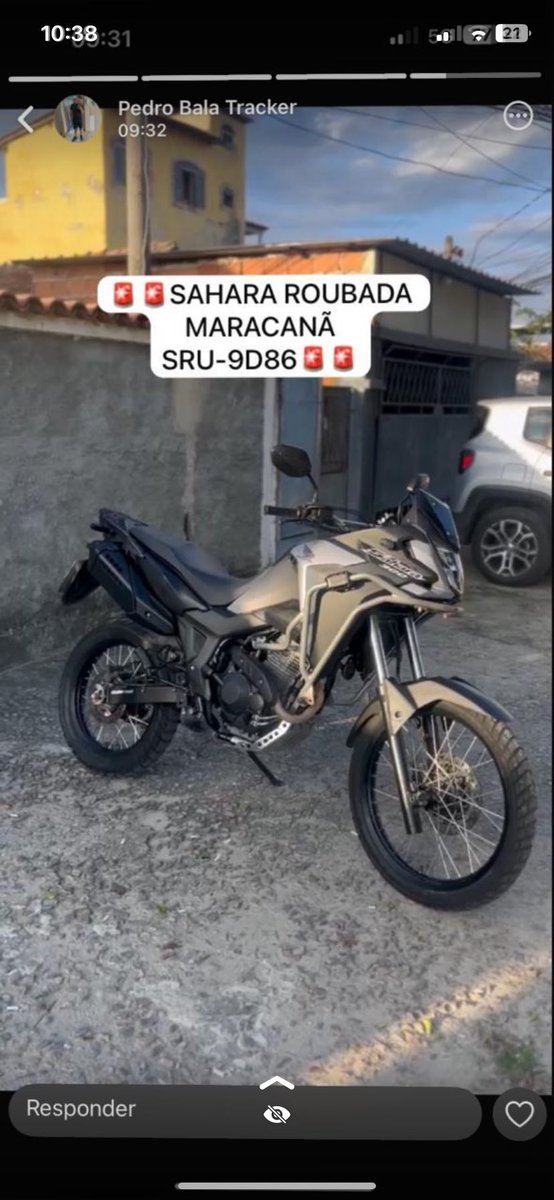 renan_2sb's tweet photo. MOTO ROUBADA NO MARACANÃ, QUEM SOUBER DE ALGUMA INFORMAÇÃO, E PUDER COMPARTILHAR PRA AJUDAR O AMIGO. 
21 99201 5316 https://t.co/UspbCxJq7U