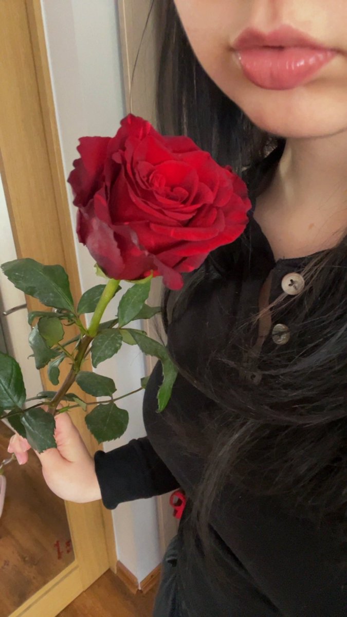 Pretty girls get flowers from admirers