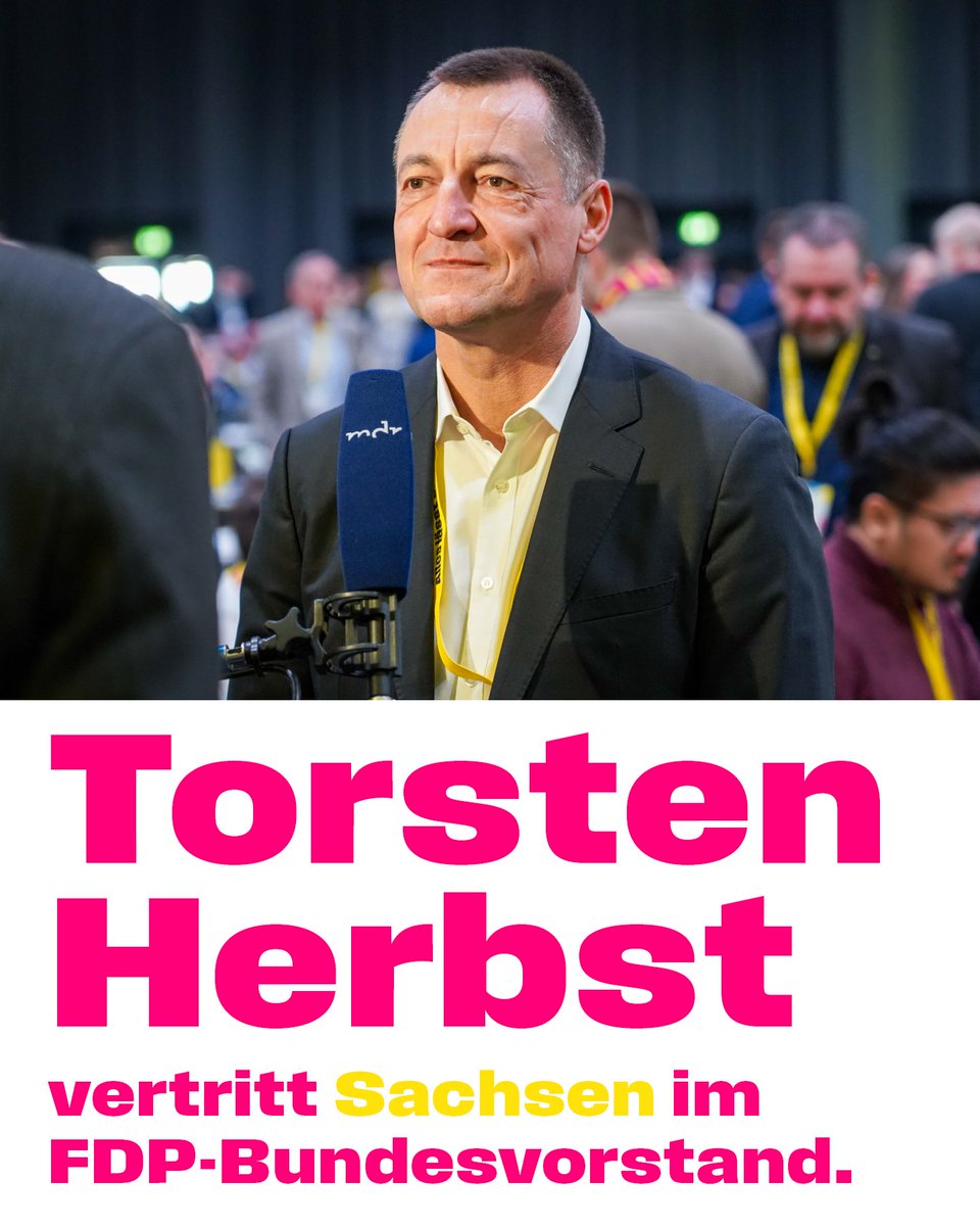 "Die <a href="/fdp/">FDP</a> muss wieder inhaltlich inspirieren &amp; zugleich ein liberales Lebensgefühl vermitteln. Wir sind eben nicht die Freien Technokraten, sondern Liberale aus Leidenschaft. Dafür werde ich kämpfen &amp; eine sächsische Perspektive nach Berlin tragen.” <a href="/torstenherbst/">Torsten Herbst</a>