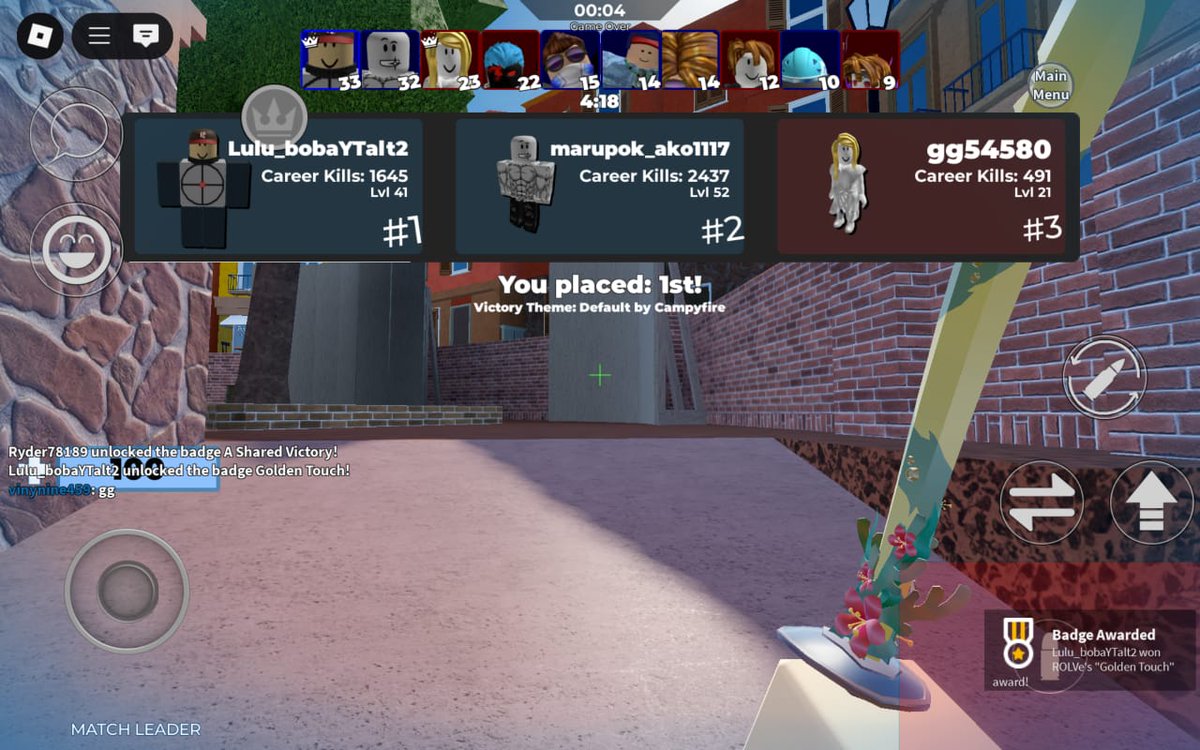 First time winning 1st,, using a myth acc.