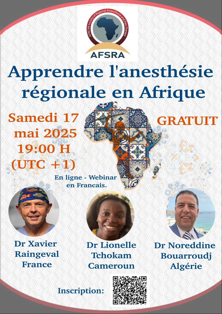 AFSRA (@afsra10) on Twitter photo Join Us Today for an Exciting Webinar on Learning RA in Africa!
We’re honoured to be joined by two fantastic speakers:
<a href="/XavierEvolubloc/">Raingeval Xavier</a> – sharing practical insights and innovation in RA in Africa with
<a href="/BouarroudjN/">Bouarroudj Noreddine</a> and <a href="/LionelleTc/">Tchokam Lionelle</a>
To register: us02web.zoom.us/webinar/regist… Join Us Today for an Exciting Webinar on Learning RA in Africa!
We’re honoured to be joined by two fantastic speakers:
<a href="/XavierEvolubloc/">Raingeval Xavier</a> – sharing practical insights and innovation in RA in Africa with
<a href="/BouarroudjN/">Bouarroudj Noreddine</a> and <a href="/LionelleTc/">Tchokam Lionelle</a>
To register: us02web.zoom.us/webinar/regist…