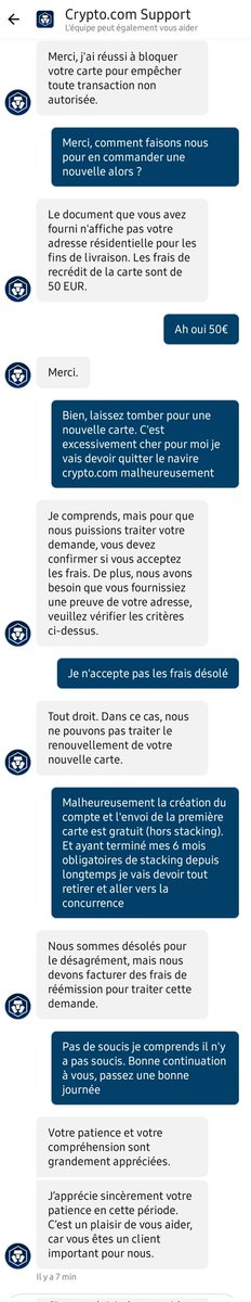 InvestZuka's tweet photo. Le mec du support il a pas compris que max Lundi je vide mon compte chez eux et qui me répond "Merci vous êtes un client important" ...

Bref même une IA aurait eu plus de compassion. 

Je prend quoi comme nouvelle carte crypto ? Ya quoi de bien en ce moment ? https://t.co/eq4HsYkf1Z
