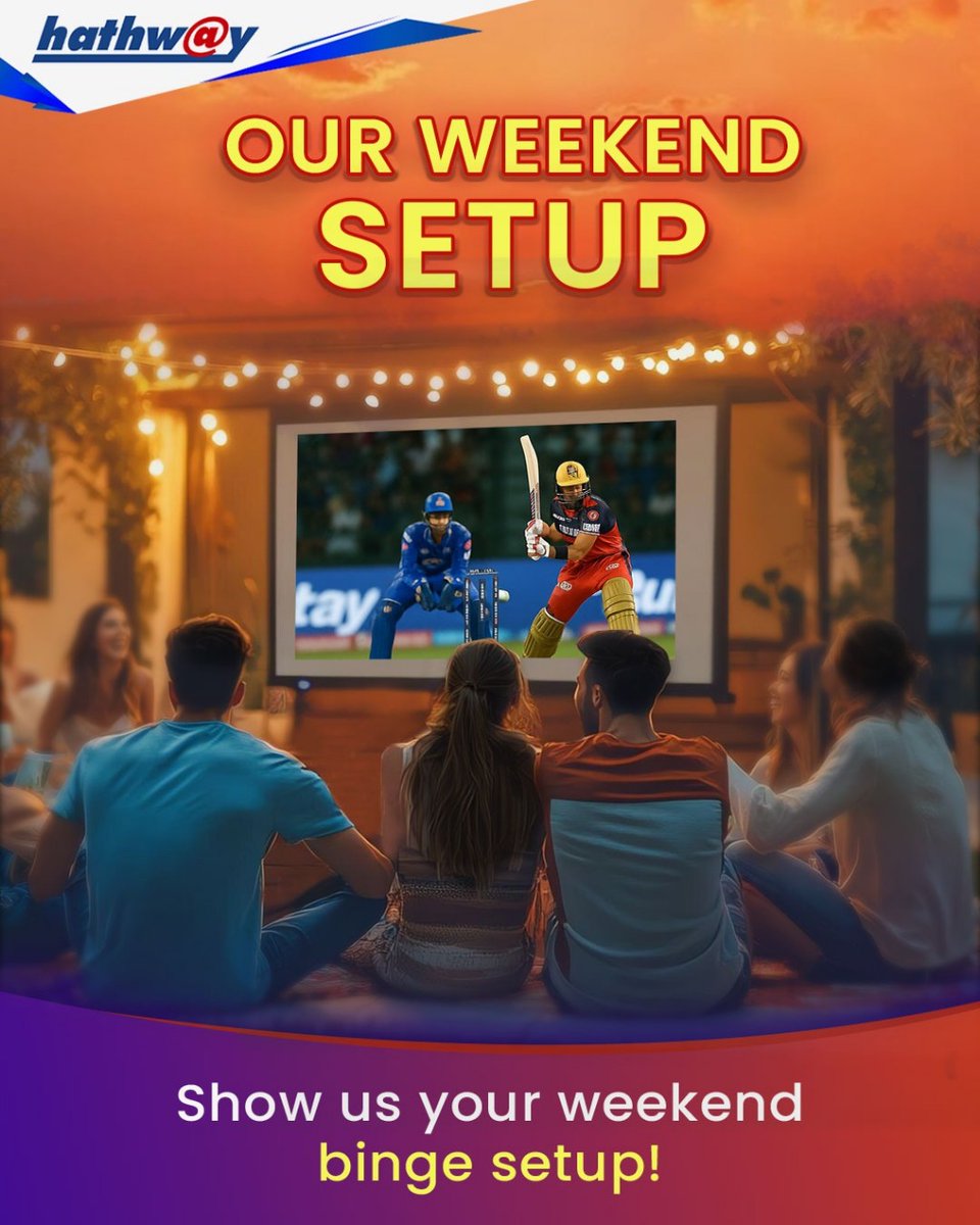 tv_hathway's tweet image. Weekend plans? Sorted.
Big screen, besties, and back-to-back cricket madness, this is how we roll!
Tell us about your weekend plans in the comments, we’re all ears!

#weekendvibes #bigscreenfun #friendshipgoals #cricketfansunite #fun #entertainment #unlimitedfun #hathway