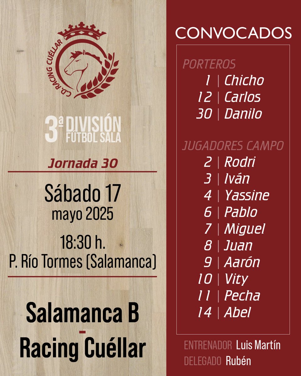 rcuellarfs's tweet photo. HORARIOS | #TerceraDivisiónFS
Hoy disputamos el último partido de la temporada, en el que nos jugamos la permanencia en Tercera. Debemos ganar al Salamanca B (6º) y esperar un tropiezo del Unión Arroyo, que juega en casa frente a La Bañeza (penúltimo) https://t.co/651YWlgeGX